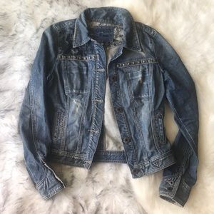 Vintage studded denim jacket